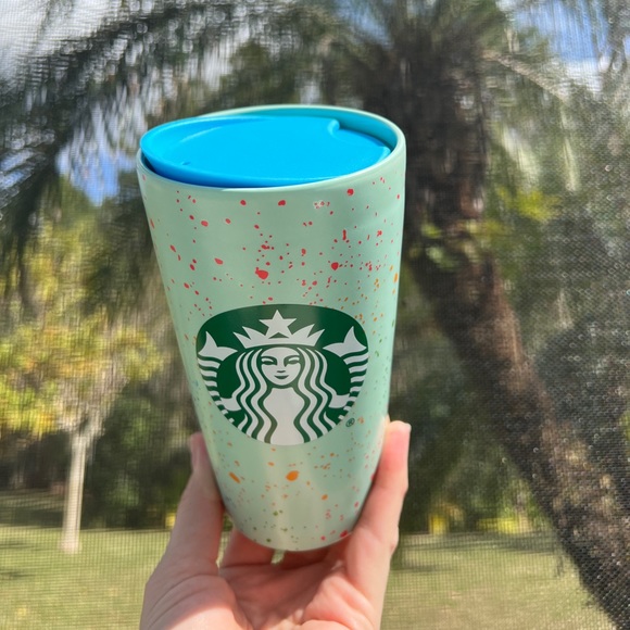 Starbucks 2022 Spring Mint Green Speckled Travel Mug - Picture 5 of 6